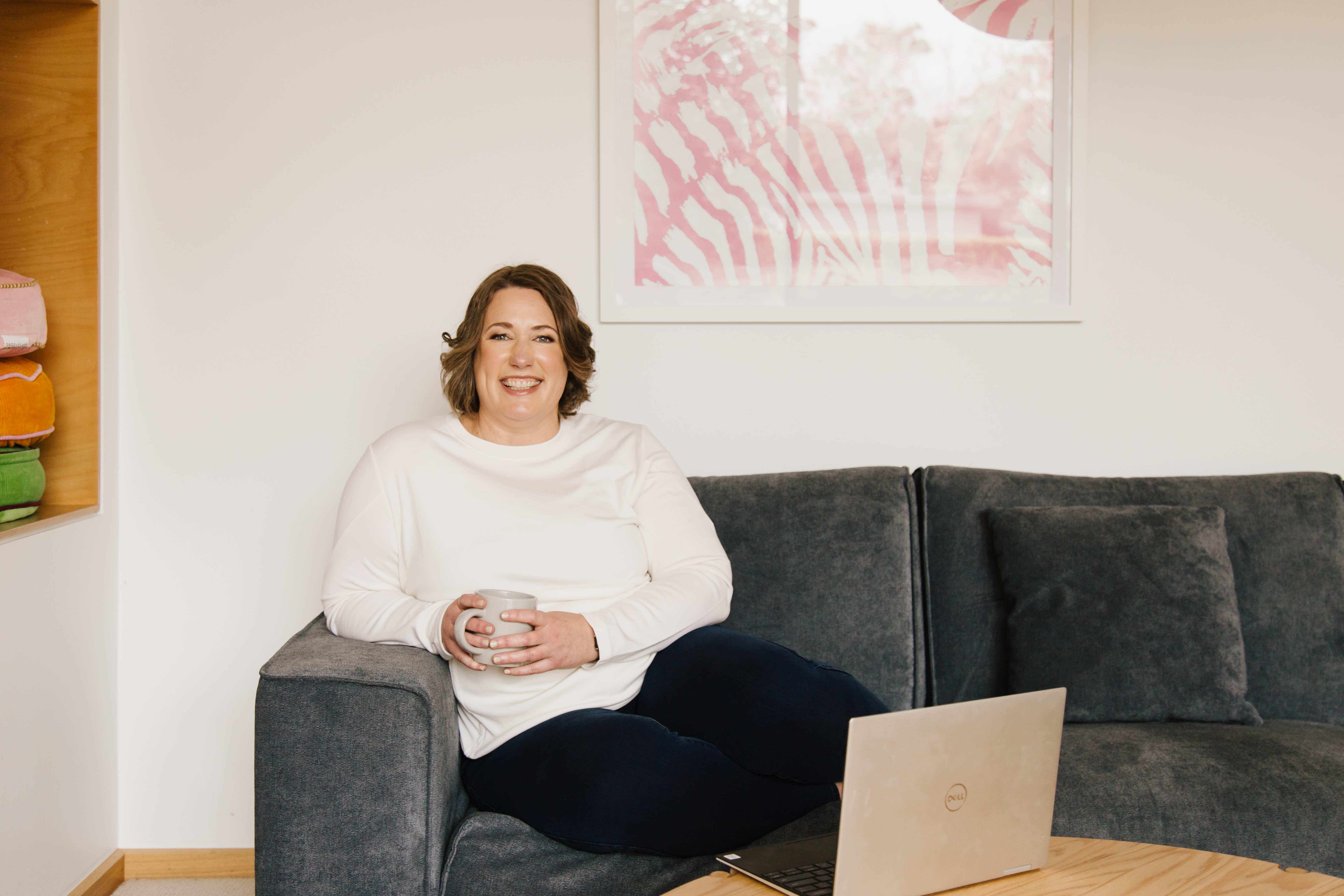 A serene and professional background for a coaching website's hero section.